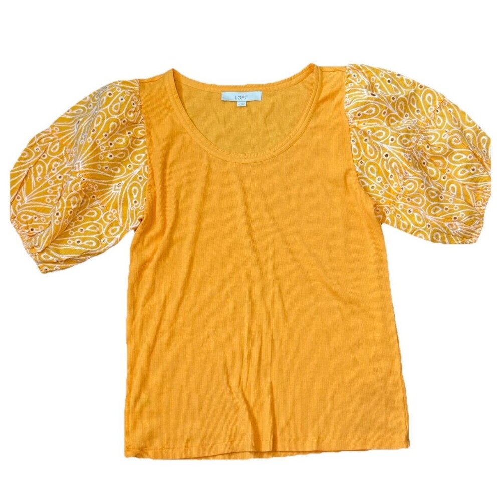 Women’s Loft Yellow Shirt Size Large. NWOT (imperfection Pictured)